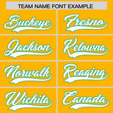 Custom Yellow Bright Green Baroque Style Personalized Baseball Jersey