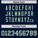 Custom Navy Kelly Green Baroque Style Personalized Baseball Jersey