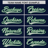 Custom Navy Kelly Green Baroque Style Personalized Baseball Jersey
