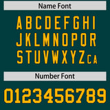 Custom Midnight Green Gold Baroque Style Personalized Baseball Jersey