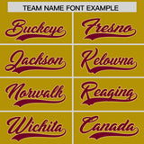 Custom Old Gold Old Gold Baroque Style Personalized Baseball Jersey