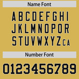 Custom Old Gold White Baroque Style Personalized Baseball Jersey