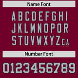 Custom Crimson Silver Baroque Style Personalized Baseball Jersey