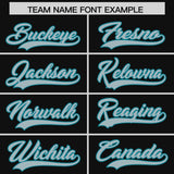 Custom Black Teal Baroque Style Personalized Baseball Jersey