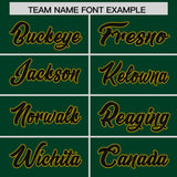 Custom Green Old Gold Baroque Style Personalized Baseball Jersey