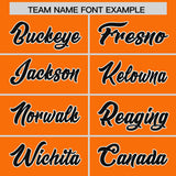 Custom Orange White Baroque Style Personalized Baseball Jersey
