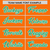 Custom Orange Bright Green Baroque Style Personalized Baseball Jersey