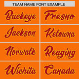Custom Orange Gold Baroque Style Personalized Baseball Jersey