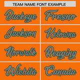 Custom Orange Green Baroque Style Personalized Baseball Jersey