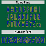 Custom Kelly Green Royal Baroque Style Personalized Baseball Jersey