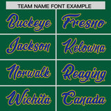 Custom Kelly Green Royal Baroque Style Personalized Baseball Jersey