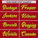 Custom Red Navy Baroque Style Personalized Baseball Jersey