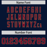 Custom Navy Old Gold Baroque Style Personalized Baseball Jersey