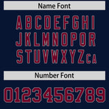 Custom Navy Silver Baroque Style Personalized Baseball Jersey