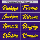 Custom Purple Gold Baroque Style Personalized Baseball Jersey