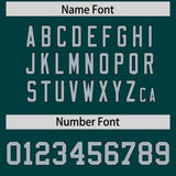 Custom Midnight Green Silver Baroque Style Personalized Baseball Jersey