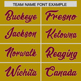 Custom Old Gold Old Gold Baroque Style Personalized Baseball Jersey