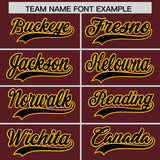Custom Burgundy Classic Style Authentic Baseball Jersey