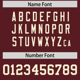 Custom Burgundy Classic Style Authentic Baseball Jersey