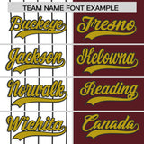 Custom White Burgundy Split Fashion Authentic Baseball Jersey