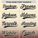 Custom Cream Burgundy Gradient Fashion Authentic Baseball Jersey