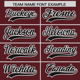 Custom Burgundy Cream Raglan Sleeves Authentic Baseball Jersey