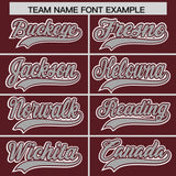 Custom Burgundy Classic Style Authentic Baseball Jersey