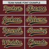 Custom Burgundy Classic Style Authentic Baseball Jersey