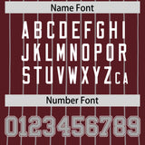 Custom Burgundy Gray Stripe Fashion Authentic Baseball Jersey