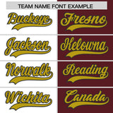 Custom White Burgundy Two Tone Striped Fashion Authentic Baseball Jersey