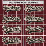 Custom Burgundy Cream Gradient Stripe Fashion Authentic Baseball Jersey