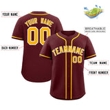 Custom Burgundy Classic Style Authentic Baseball Jersey