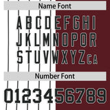 Custom White Burgundy Split Fashion Authentic Baseball Jersey