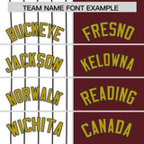 Custom White Burgundy Split Fashion Authentic Baseball Jersey