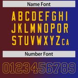 Custom Burgundy Royal Two Tone Gradient Fashion Authentic Baseball Jersey