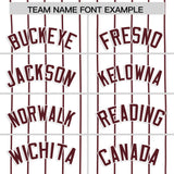 Custom White Burgundy Stripe Fashion Authentic Baseball Jersey
