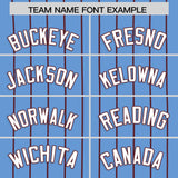 Custom Powder Blue Burgundy Stripe Fashion Authentic Baseball Jersey
