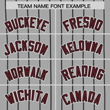 Custom Gray Black Stripe Fashion Authentic Baseball Jersey