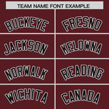 Custom Burgundy Cream Raglan Sleeves Authentic Baseball Jersey