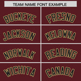 Custom Burgundy Classic Style Authentic Baseball Jersey