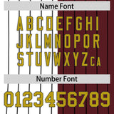 Custom White Burgundy Two Tone Striped Fashion Authentic Baseball Jersey