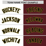 Custom White Burgundy Split Fashion Authentic Baseball Jersey