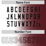 Custom White Burgundy Two Tone Gradient Fashion Authentic Baseball Jersey