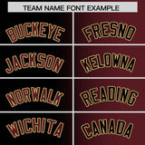 Custom Black Burgundy Two Tone Gradient Fashion Authentic Baseball Jersey