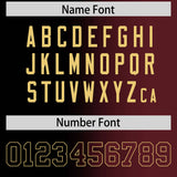 Custom Black Burgundy Two Tone Gradient Fashion Authentic Baseball Jersey