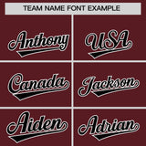 Custom Burgundy Classic Style Authentic Baseball Jersey