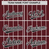 Custom Burgundy White Stripe Fashion Authentic Baseball Jersey