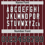 Custom Burgundy White Stripe Fashion Authentic Baseball Jersey