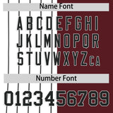 Custom White Burgundy Split Fashion Authentic Baseball Jersey