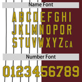 Custom White Burgundy Split Fashion Authentic Baseball Jersey